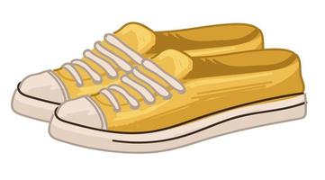 schoenen en kleren trends, retro vlak schoenen vector