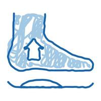medisch orthopedische voet uitrusting tekening icoon hand- getrokken illustratie vector
