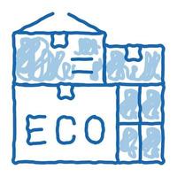 eco recycle materiaal houder verpakking vector