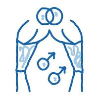 homo huwelijk tekening icoon hand- getrokken illustratie vector