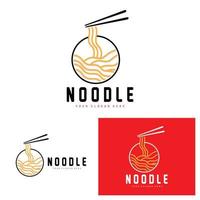 noodle logo, ramen vector, Chinese voedsel, snel voedsel restaurant merk ontwerp, Product merk, cafe, bedrijf logo vector