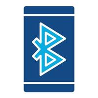 Bluetooth glyph twee kleur icoon vector