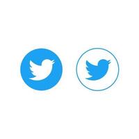 twitter icoon of logo in vector