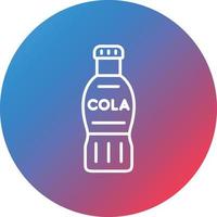 cola fles lijn helling cirkel achtergrond icoon vector