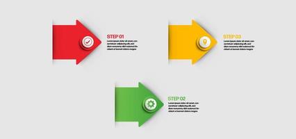 vector cirkel pijlen infografisch. modern infographic sjabloon. abstract diagram met 3 stappen, opties, onderdelen, of processen. vector bedrijf sjabloon voor presentatie.