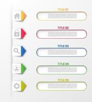 bedrijf infografisch. modern infographic sjabloon. abstract diagram met 5 stappen, opties, onderdelen, of processen. vector bedrijf sjabloon voor presentatie. creatief concept voor infographic