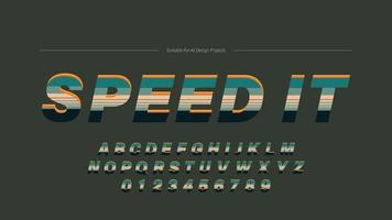 modern snelheid sport- typografie vector