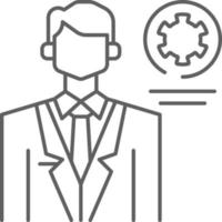 manager bedrijf mensen pictogrammen met zwart schets stijl vector