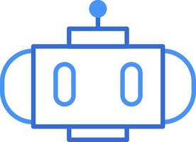 robot technologie icoon met blauw duotoon stijl. computergebruik, diagram, downloaden, het dossier, map, grafiek, laptop . vector illustratie