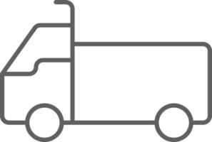 vrachtauto vervoer icoon mensen pictogrammen met zwart schets stijl. voertuig, symbool, bedrijf, vervoer, lijn, schets, reis, auto, bewerkbaar, pictogram, geïsoleerd, vlak. vector illustratie