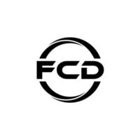 fcd brief logo ontwerp in illustratie. vector logo, schoonschrift ontwerpen voor logo, poster, uitnodiging, enz.