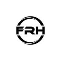 frh brief logo ontwerp in illustratie. vector logo, schoonschrift ontwerpen voor logo, poster, uitnodiging, enz.