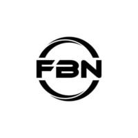 fbn brief logo ontwerp in illustratie. vector logo, schoonschrift ontwerpen voor logo, poster, uitnodiging, enz.