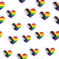 naadloos patroon met nieuw lgbt vlag, harten, tekst, bloem en vlag. homo trots. trots maand. liefde, lgbtq vector
