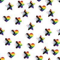 naadloos patroon met nieuw lgbt vlag, harten, tekst, bloem en vlag. homo trots. trots maand. liefde, lgbtq vector