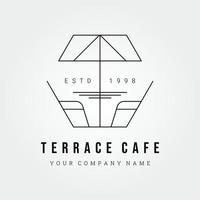 terras café logo vector illustratie ontwerp
