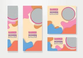 modern banier ontwerp web sjabloon set. vector poster of banier ontwerp. kleurrijk vector ontwerp met foto ruimte