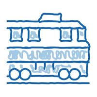 trein vervoer tekening icoon hand- getrokken illustratie vector