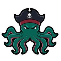 de illustratie van de piraten Octopus vector