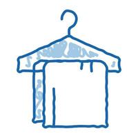 jurk dingen Aan hanger tekening icoon hand- getrokken illustratie vector