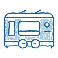 snel voedsel aanhangwagen tekening icoon hand- getrokken illustratie vector