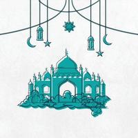 moskee banier icoon vector ontwerp