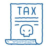 belasting document tekening icoon hand- getrokken illustratie vector