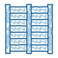 sport- ladder tekening icoon hand- getrokken illustratie vector