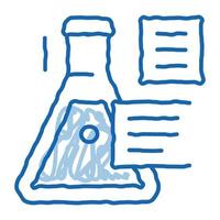 in vitro gas- studie tekening icoon hand- getrokken illustratie vector