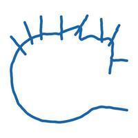 menselijk gezicht acupunctuur tekening icoon hand- getrokken illustratie vector