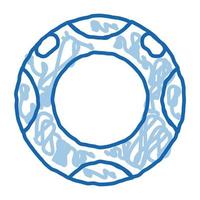 water rubber ring tekening icoon hand- getrokken illustratie vector