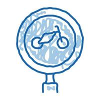 weg teken fiets tekening icoon hand- getrokken illustratie vector