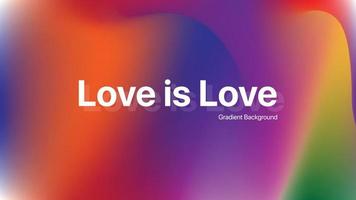 liefde is liefde regenboog helling achtergrond vector