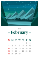 februari vector