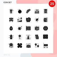 reeks van 25 modern ui pictogrammen symbolen tekens voor boom Kerstmis muziek- kaart winst bewerkbare vector ontwerp elementen