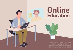 banner voor online onderwijs vector