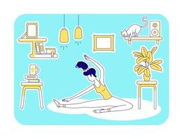 yoga thuis vector