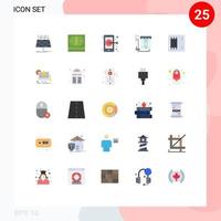 25 gebruiker koppel vlak kleur pak van modern tekens en symbolen van spaander Zuivering geld filtratie smartphone bewerkbare vector ontwerp elementen