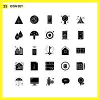 25 icoon reeks gemakkelijk solide symbolen glyph teken Aan wit achtergrond voor website ontwerp mobiel toepassingen en afdrukken media creatief zwart icoon vector achtergrond