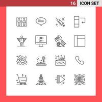 16 gebruiker koppel schets pak van modern tekens en symbolen van vrijheid bedrijf injectie engel gegevens bewerkbare vector ontwerp elementen