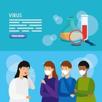 coronavirus medische banner set vector