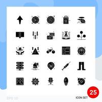 25 gebruiker koppel solide glyph pak van modern tekens en symbolen van lucht medisch De volgende knop bijl ster bewerkbare vector ontwerp elementen