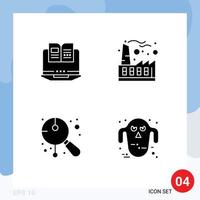 4 creatief pictogrammen modern tekens en symbolen van laptop Chinese hardware industrieel instrument bewerkbare vector ontwerp elementen