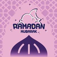 gelukkig Ramadan groeten vector ontwerp sjabloon