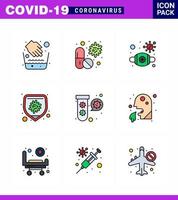 coronavirus 2019-nCoV covid19 het voorkomen icoon reeks ziekte bescherming pil virus beschermend virale coronavirus 2019november ziekte vector ontwerp elementen