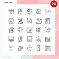 vector pak van 25 pictogrammen in lijn stijl creatief schets pak geïsoleerd Aan wit achtergrond voor web en mobiel