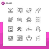 16 gebruiker koppel schets pak van modern tekens en symbolen van geld gebruiker masker Mens drama bewerkbare vector ontwerp elementen
