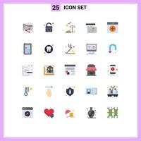 reeks van 25 modern ui pictogrammen symbolen tekens voor CV Mac palm app credit bewerkbare vector ontwerp elementen
