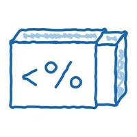 laag percentage boter tekening icoon hand- getrokken illustratie vector