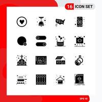 voorraad vector icoon pak van 16 lijn tekens en symbolen voor ui plus staten eenvoudig investering bewerkbare vector ontwerp elementen